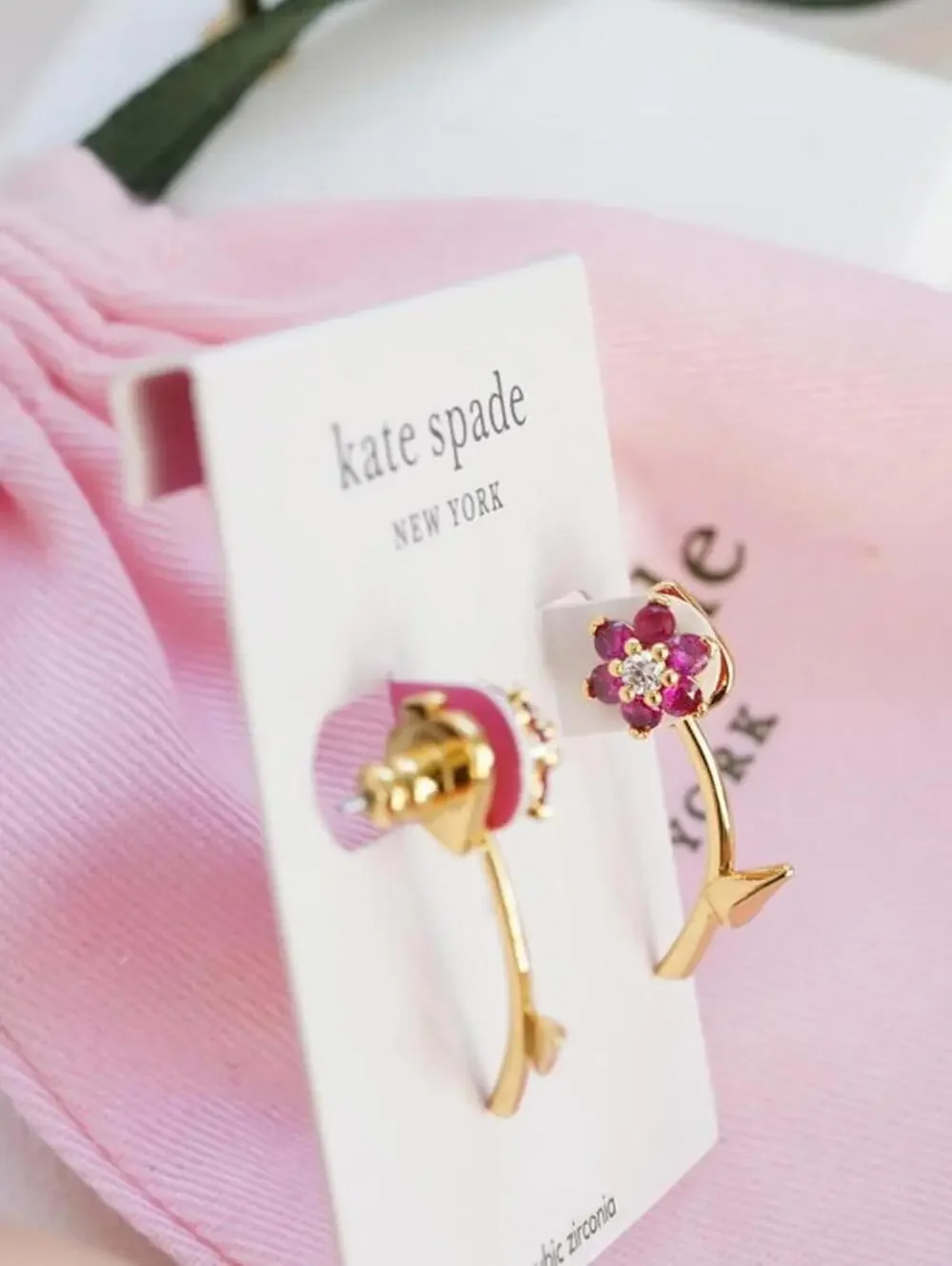 Kate Spade Myosotis Flower Ear Jacket Earrings